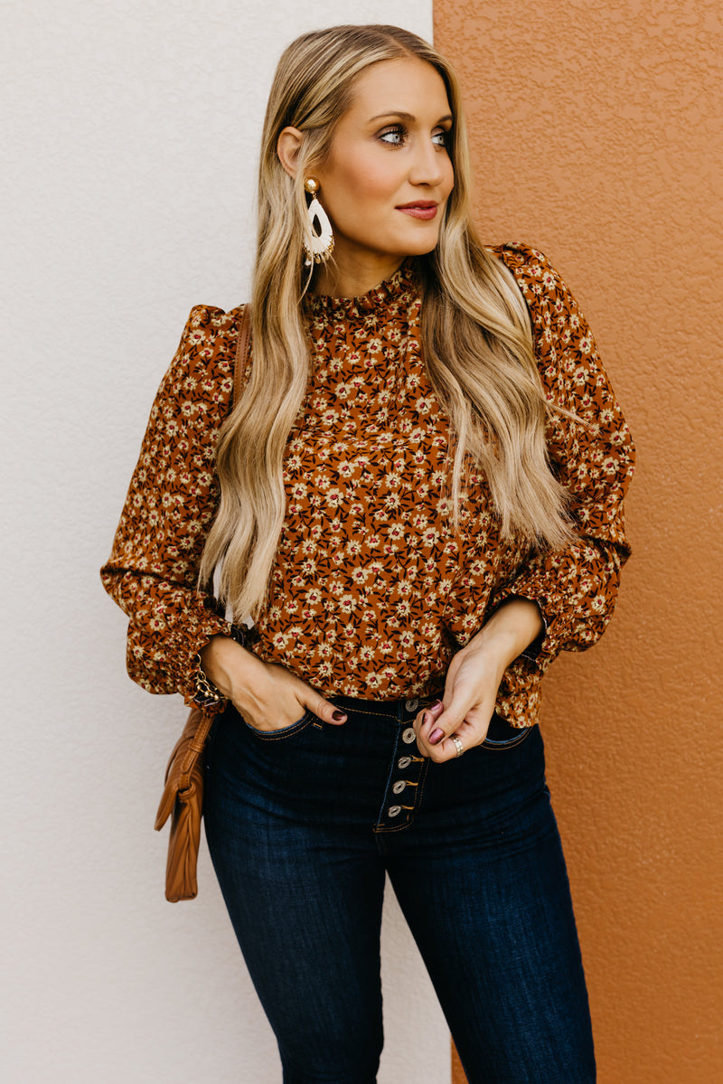 The Paityn Long Sleeve Ruffle Woven Top