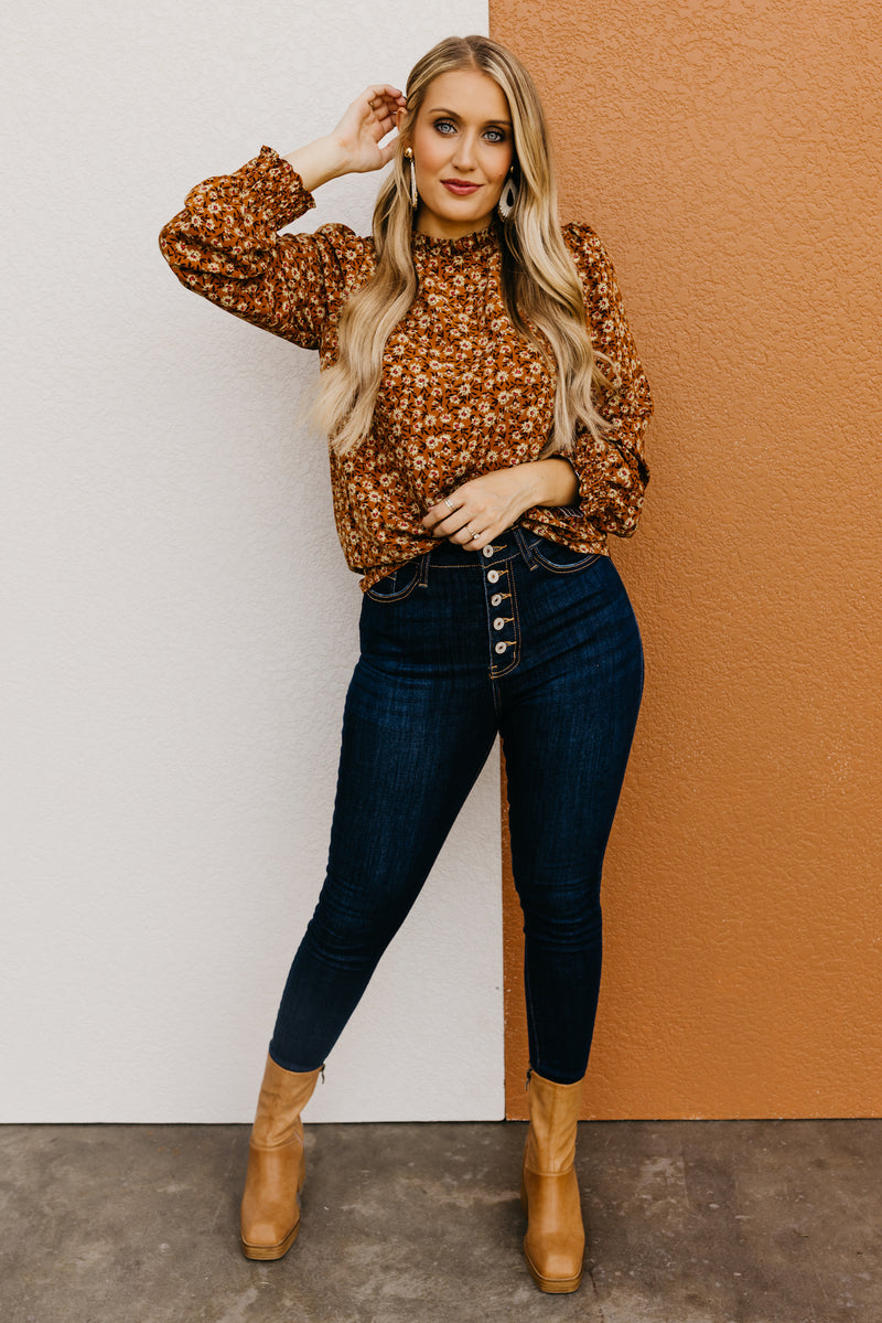 The Paityn Long Sleeve Ruffle Woven Top