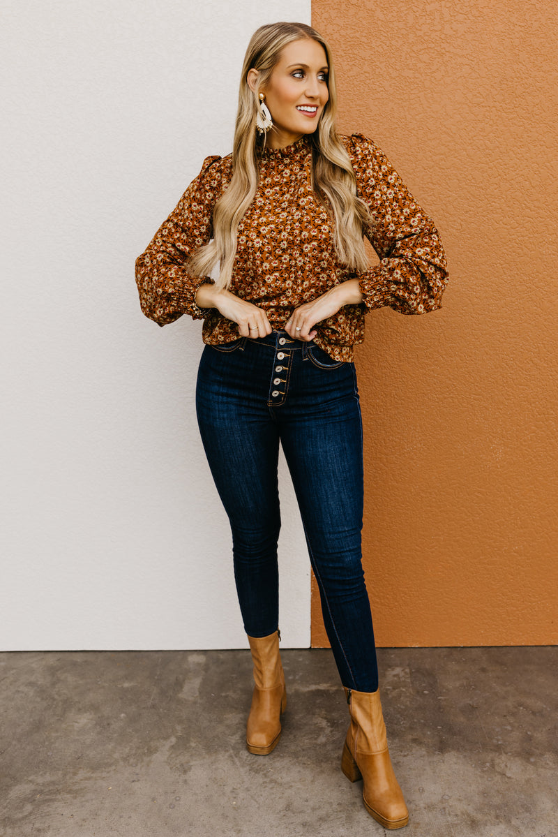 The Paityn Long Sleeve Ruffle Woven Top