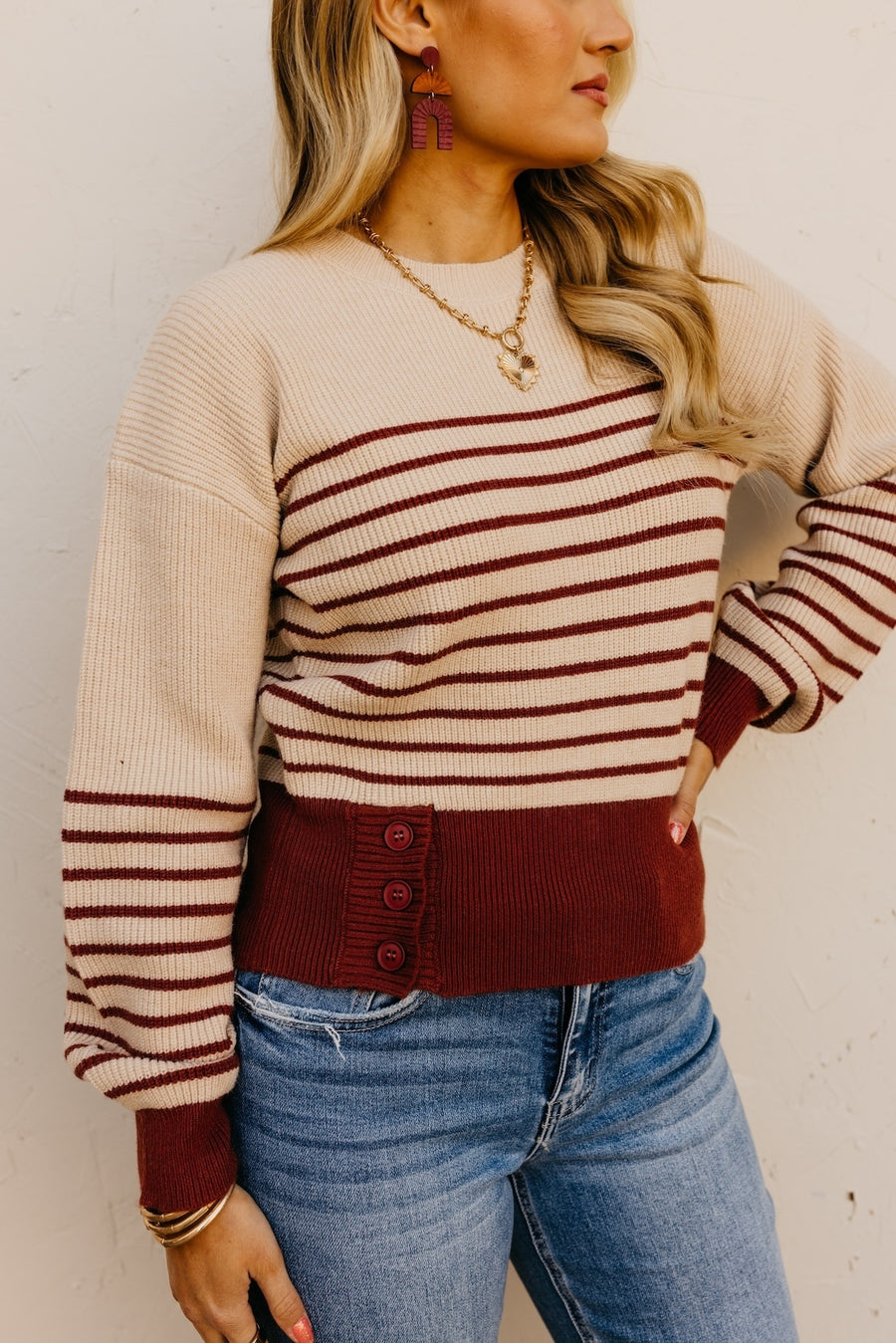 The Aaron Side Button Sweater