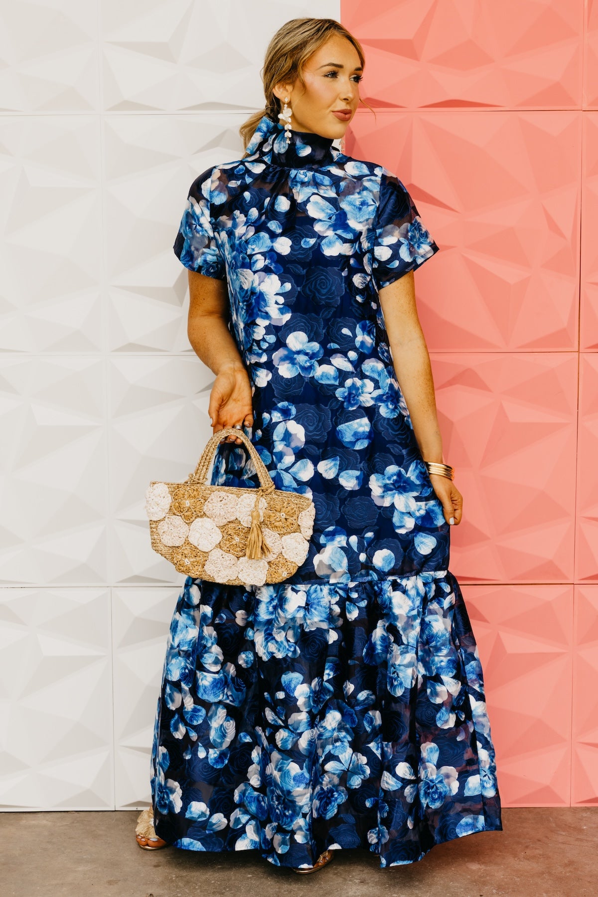 The Abay Floral Organza Maxi Dress