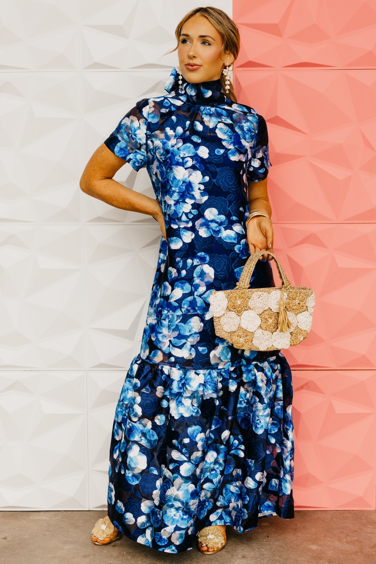 The Abay Floral Organza Maxi Dress