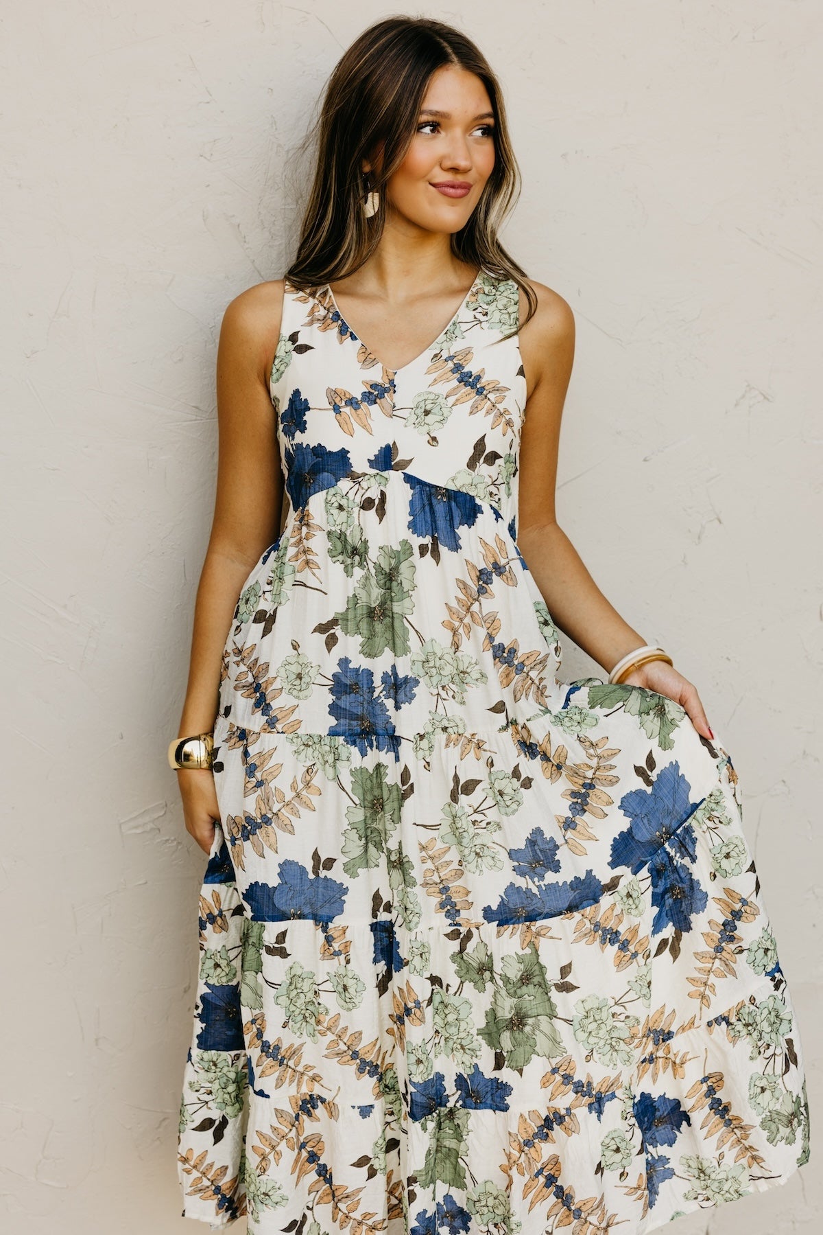 The Charlotte Floral Woven Midi Dress