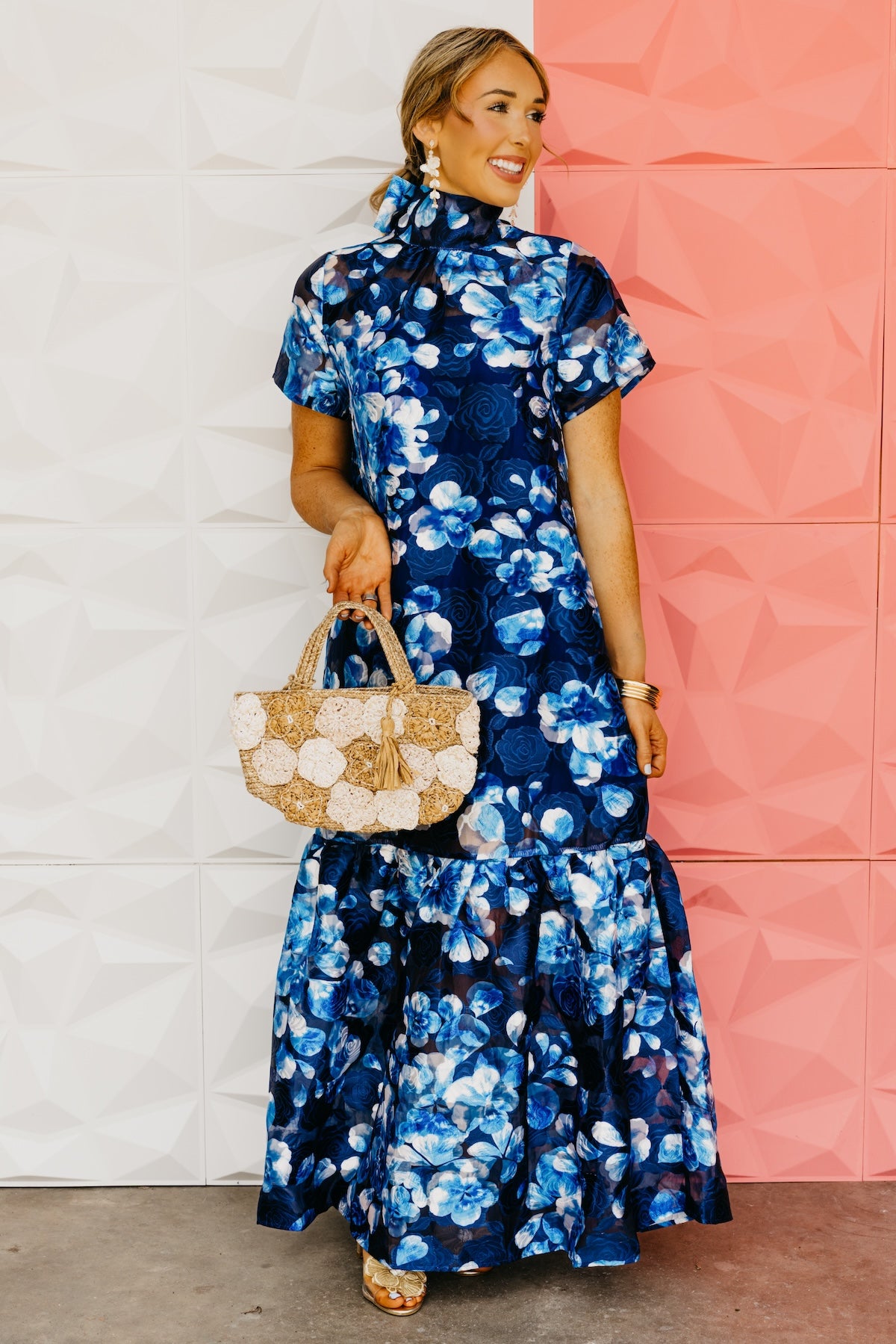 The Abay Floral Organza Maxi Dress