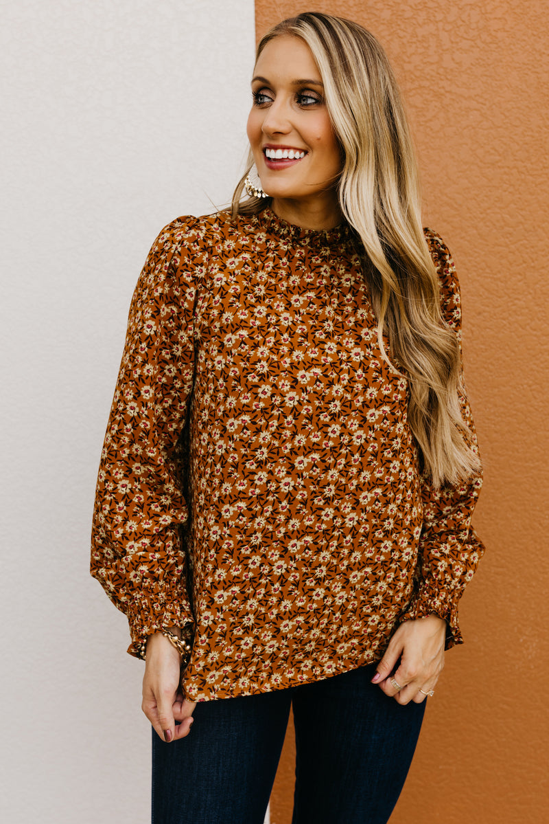 The Paityn Long Sleeve Ruffle Woven Top