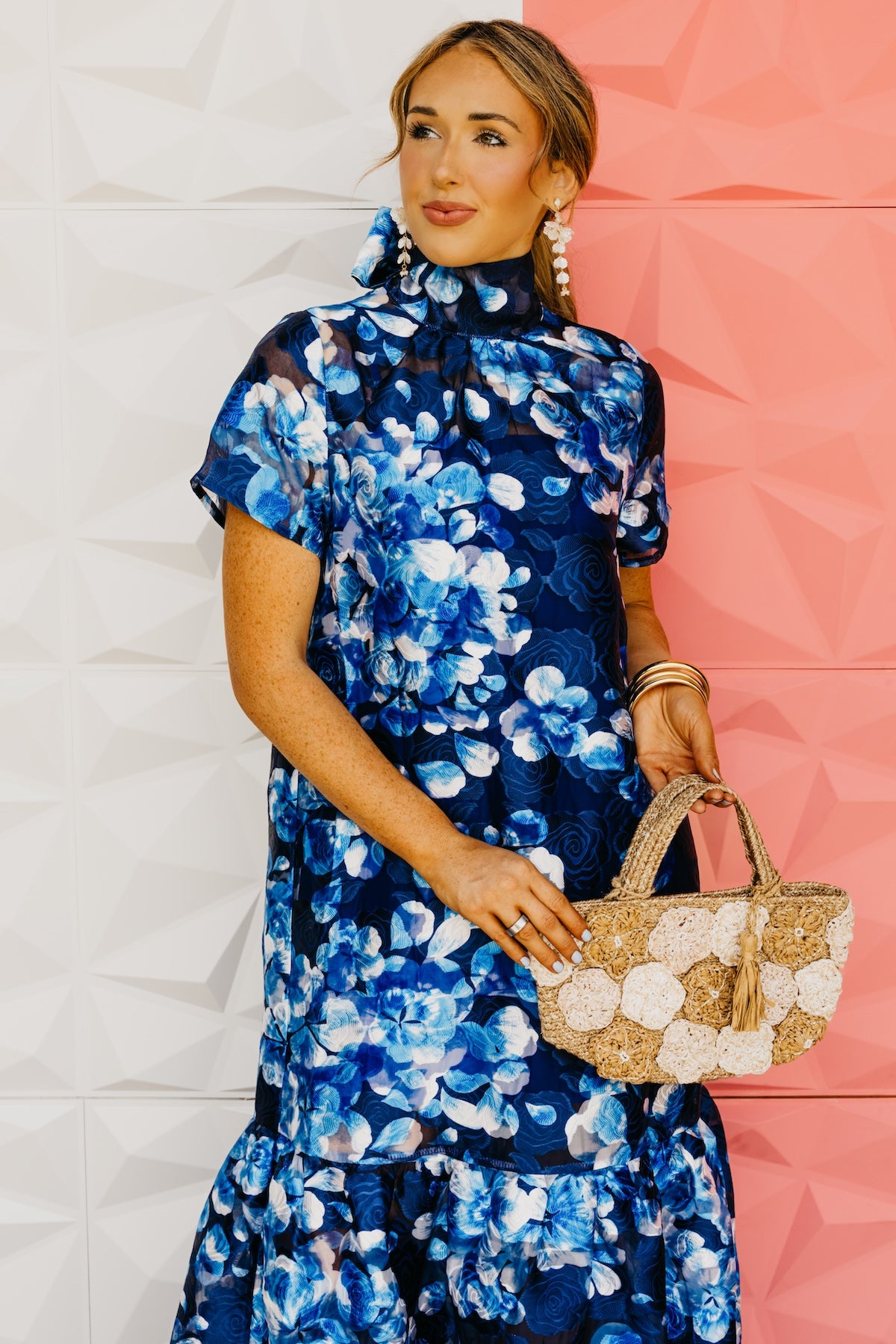 The Abay Floral Organza Maxi Dress