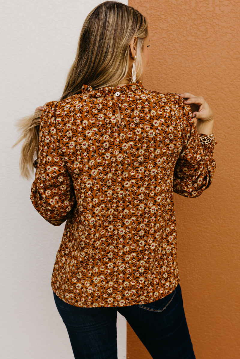 The Paityn Long Sleeve Ruffle Woven Top