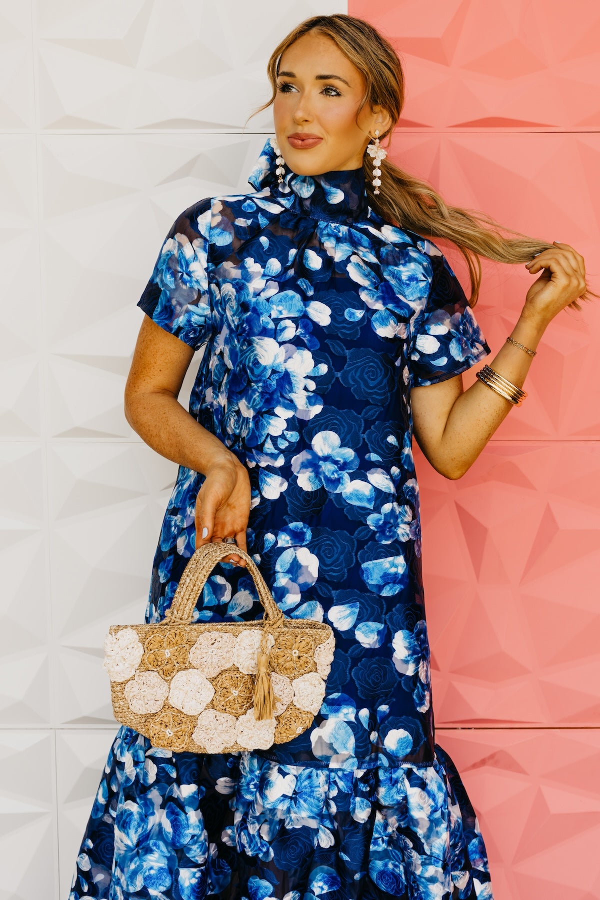 The Abay Floral Organza Maxi Dress