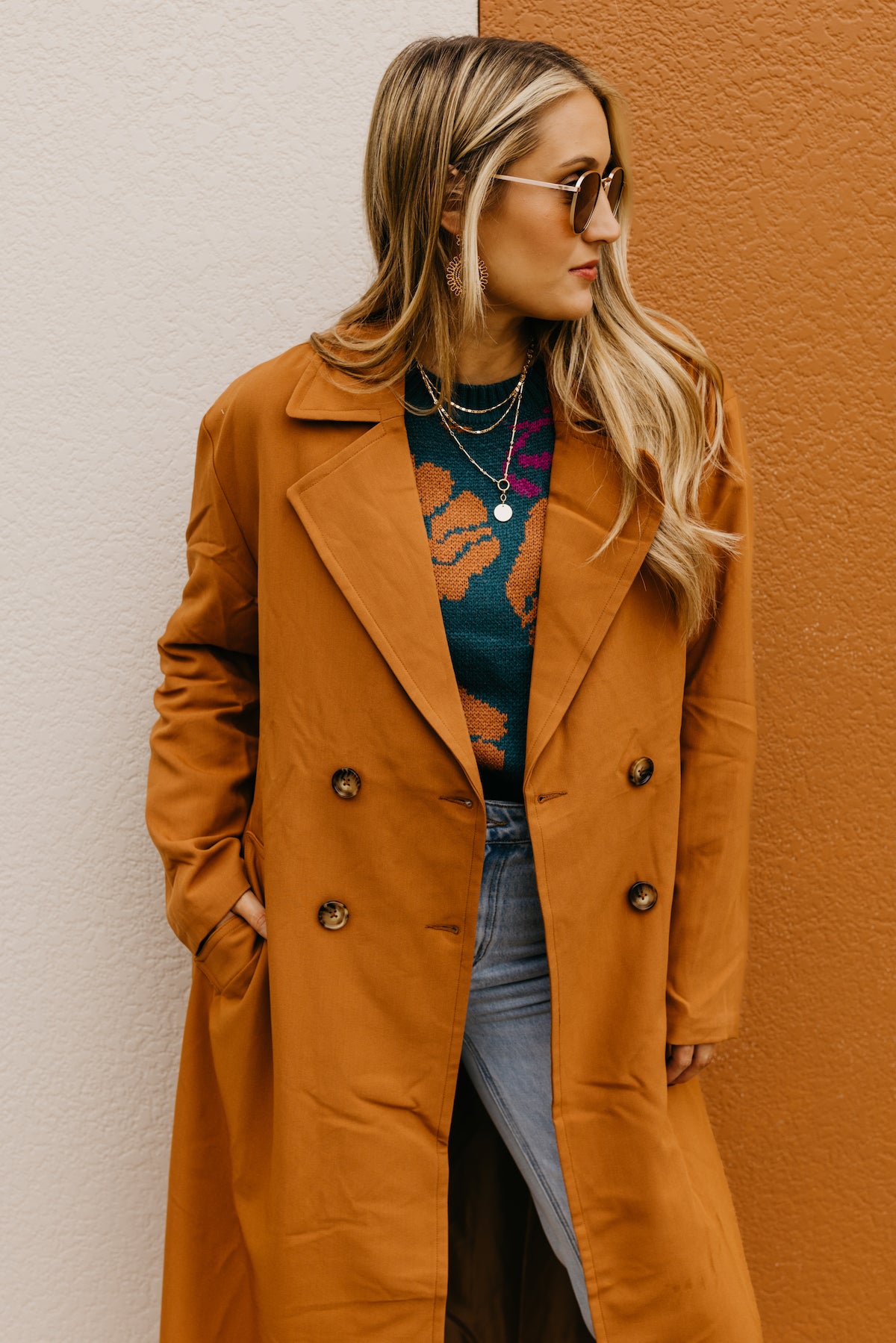 The Ensley Double Breasted Trench Coat  - FINAL SALE
