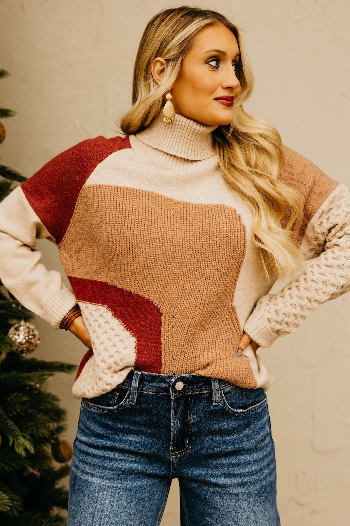 The Jensyn Mix Media Turtleneck Sweater