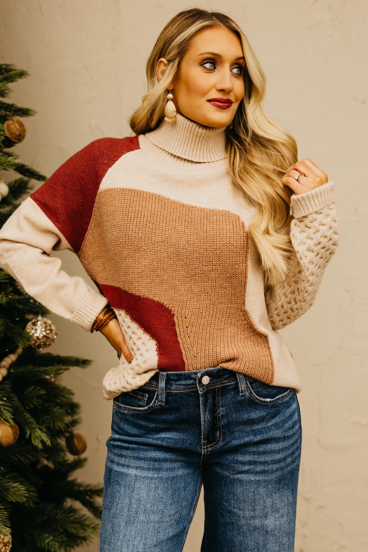 The Jensyn Mix Media Turtleneck Sweater
