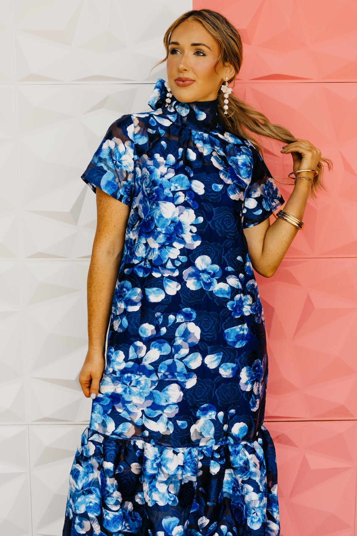 The Abay Floral Organza Maxi Dress