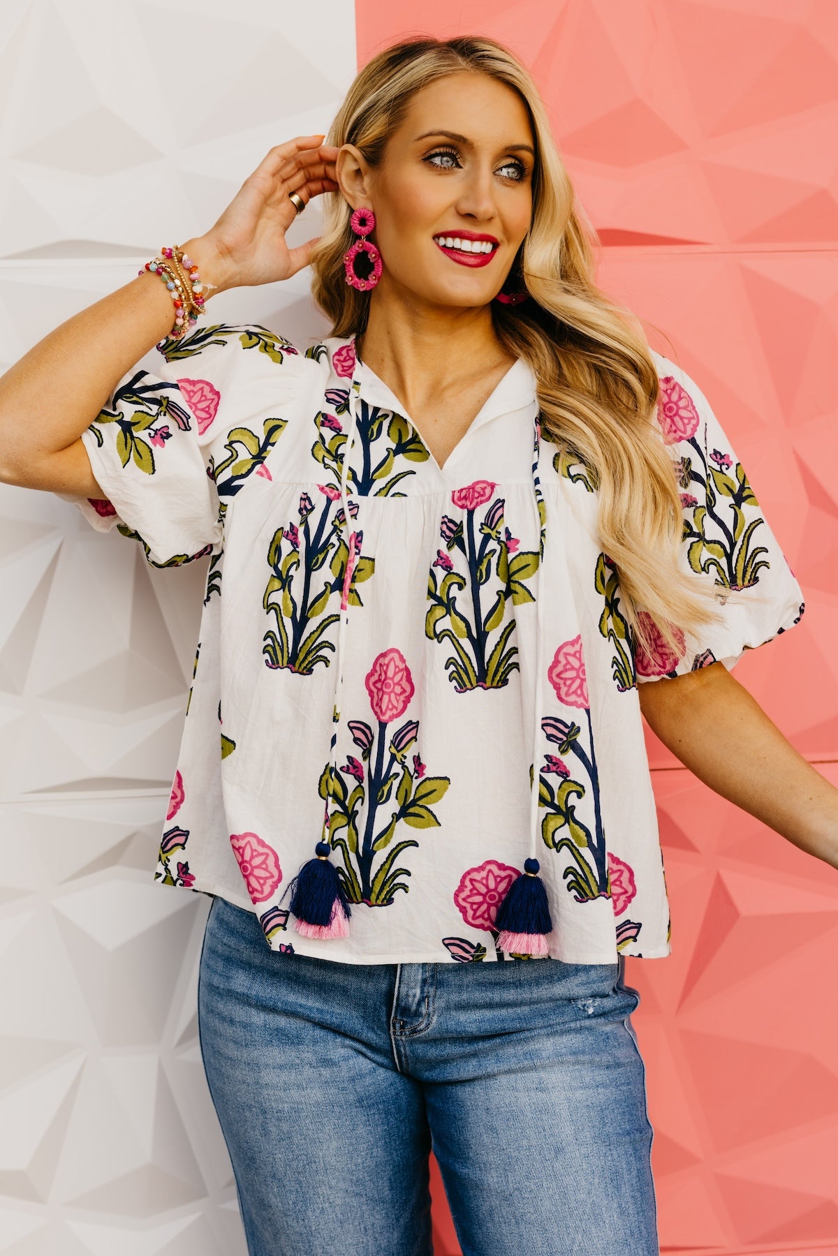 The Emersyn Floral Puff Sleeve Top