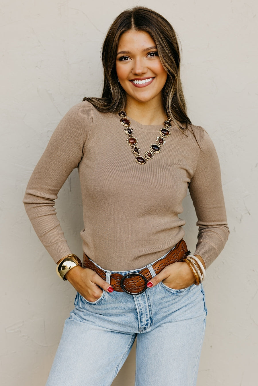 The Addilynn Crew Neck Long Sleeve Top