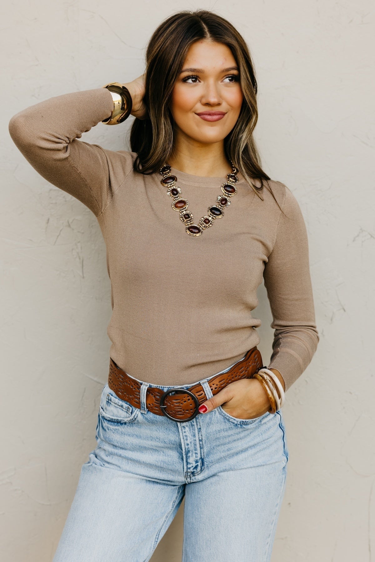 The Addilynn Crew Neck Long Sleeve Top