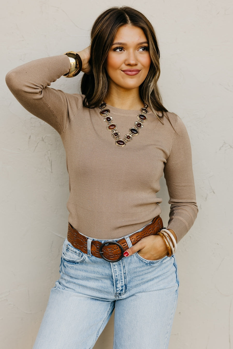 The Addilynn Crew Neck Long Sleeve Top