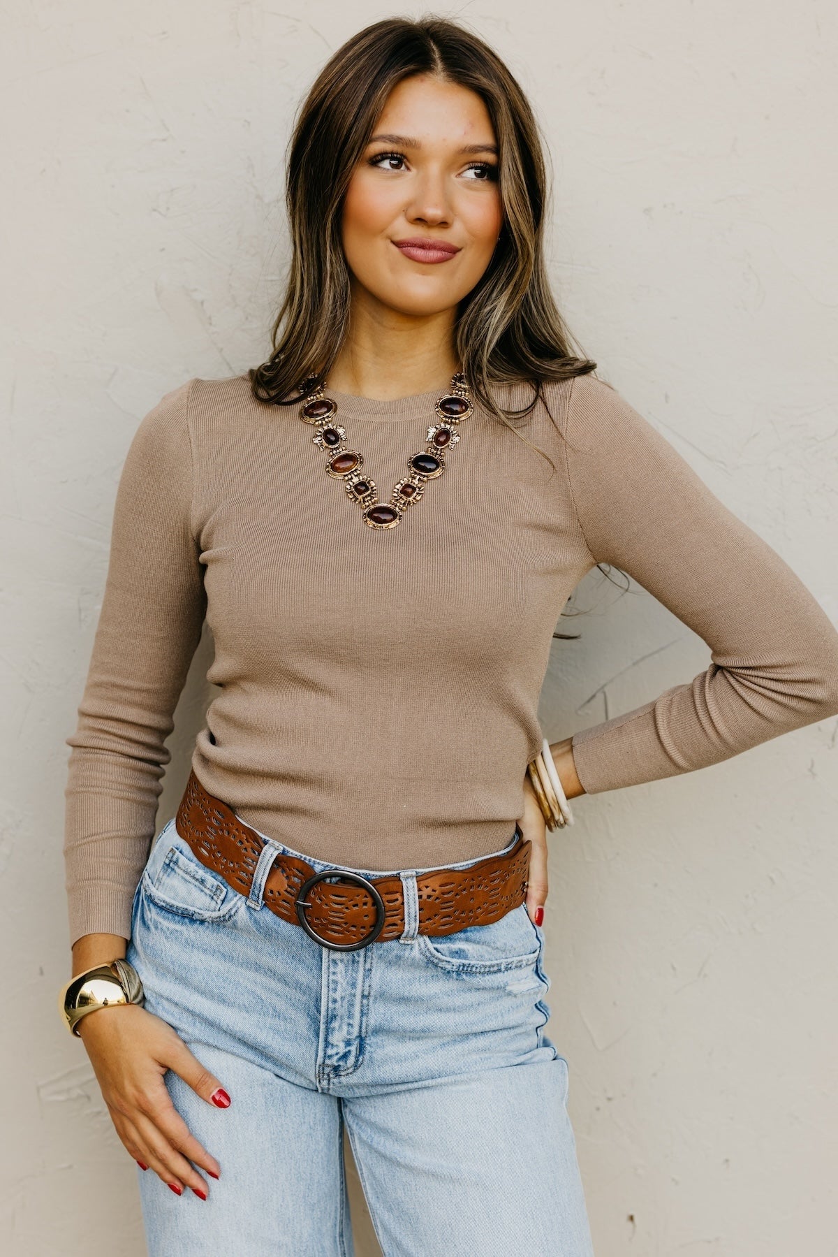 The Addilynn Crew Neck Long Sleeve Top