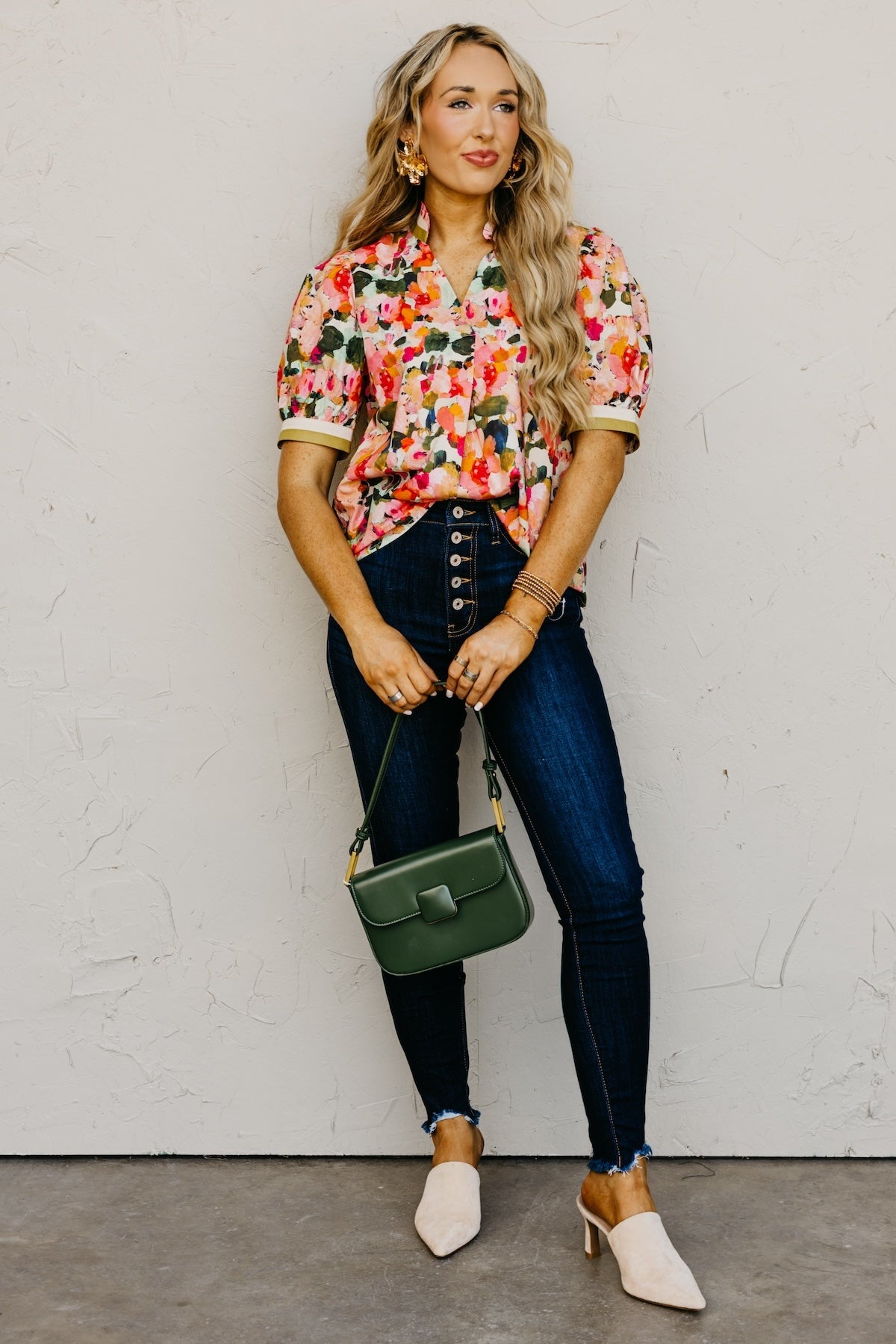 The Sena Puff Sleeve Floral Top