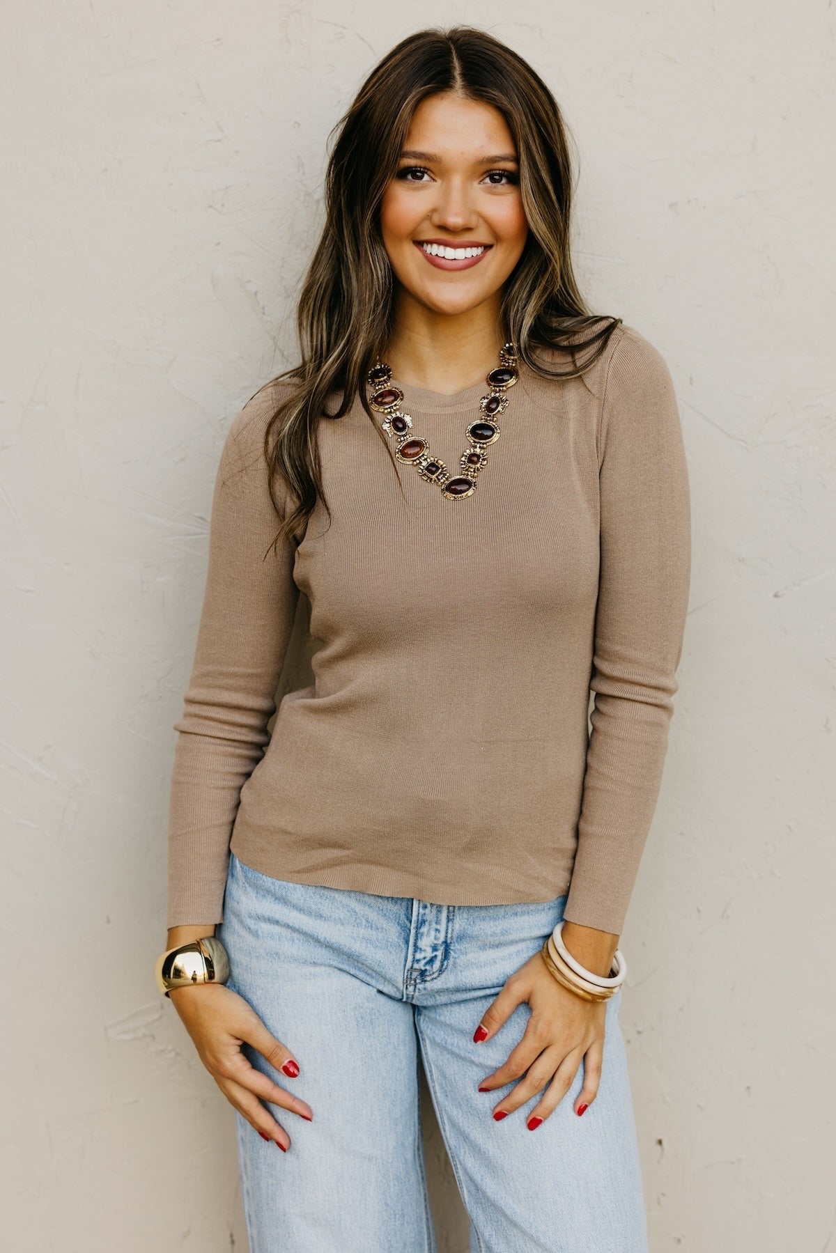 The Addilynn Crew Neck Long Sleeve Top