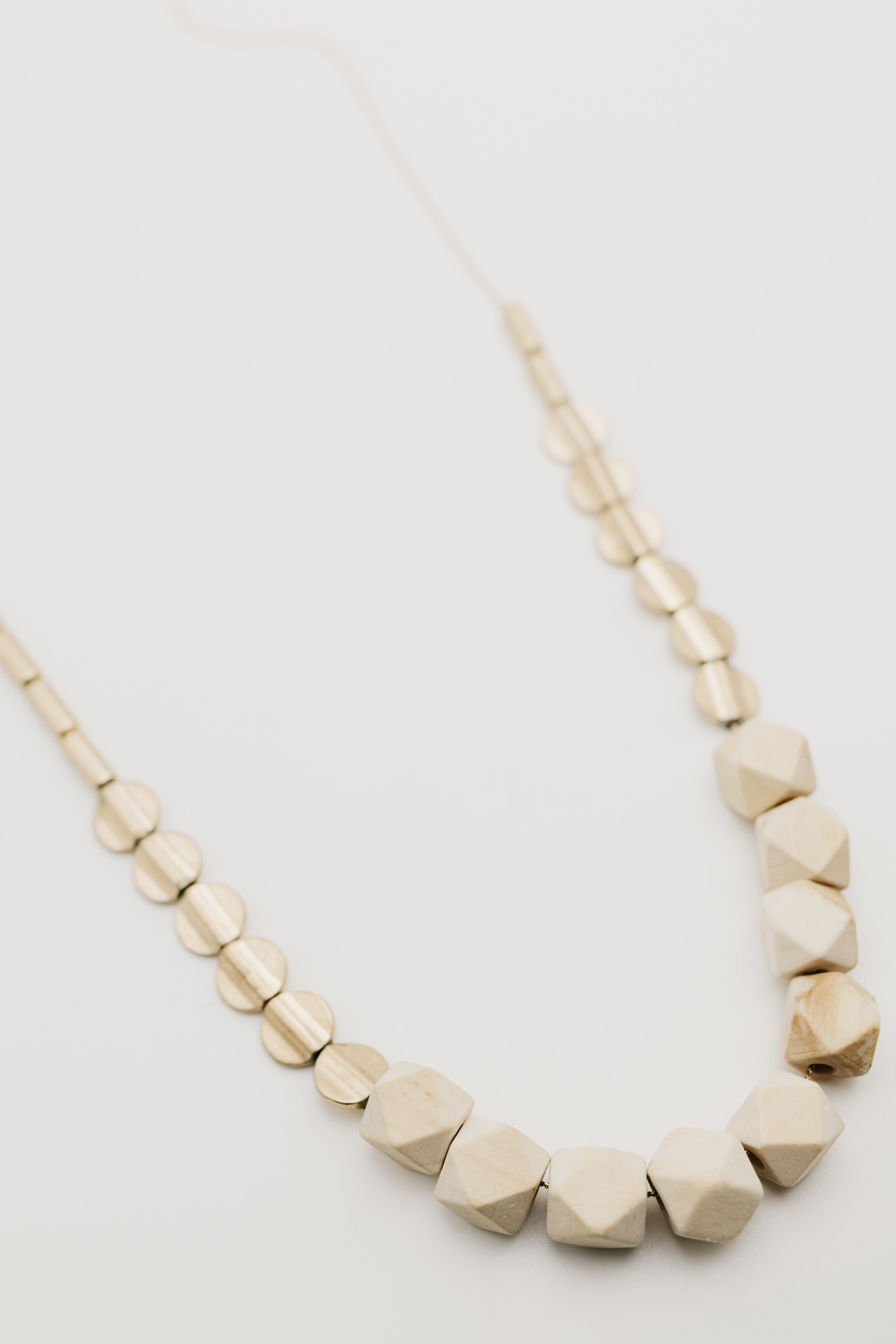The Fatima Wood Bead Necklace