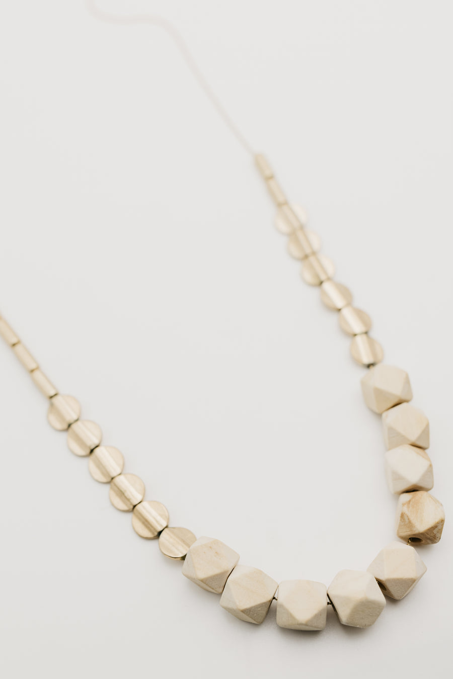 The Fatima Wood Bead Necklace