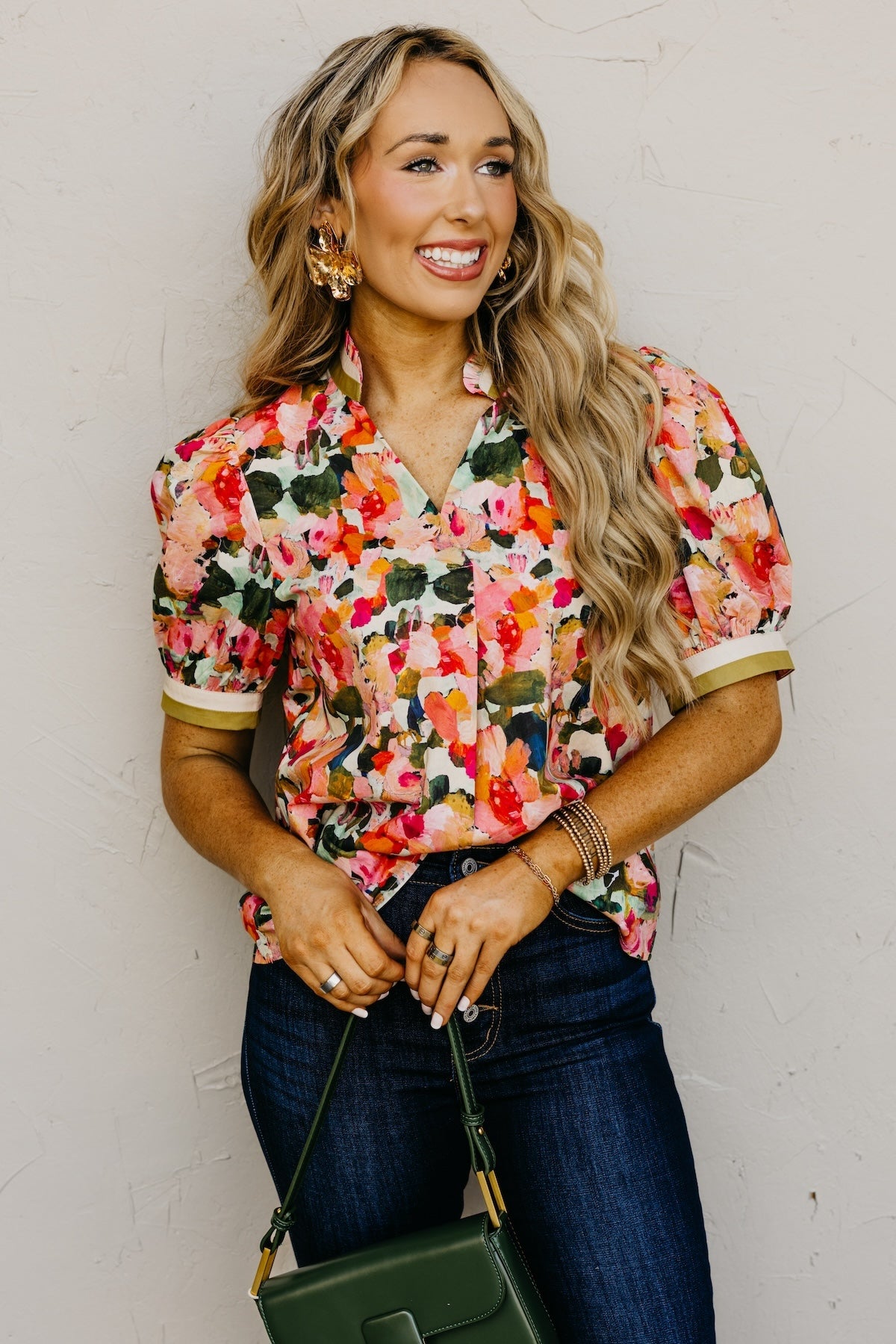 The Sena Puff Sleeve Floral Top