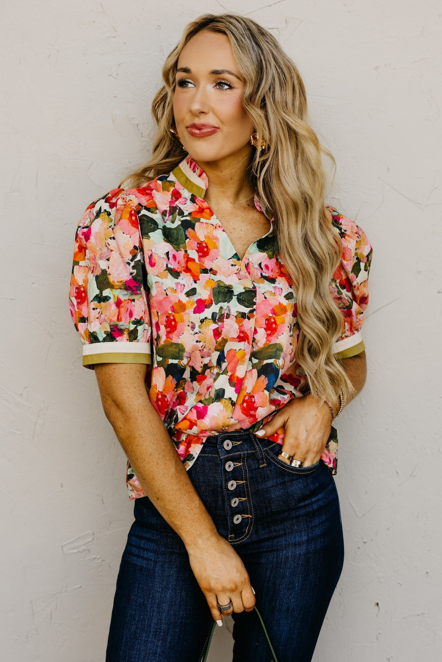 The Sena Puff Sleeve Floral Top