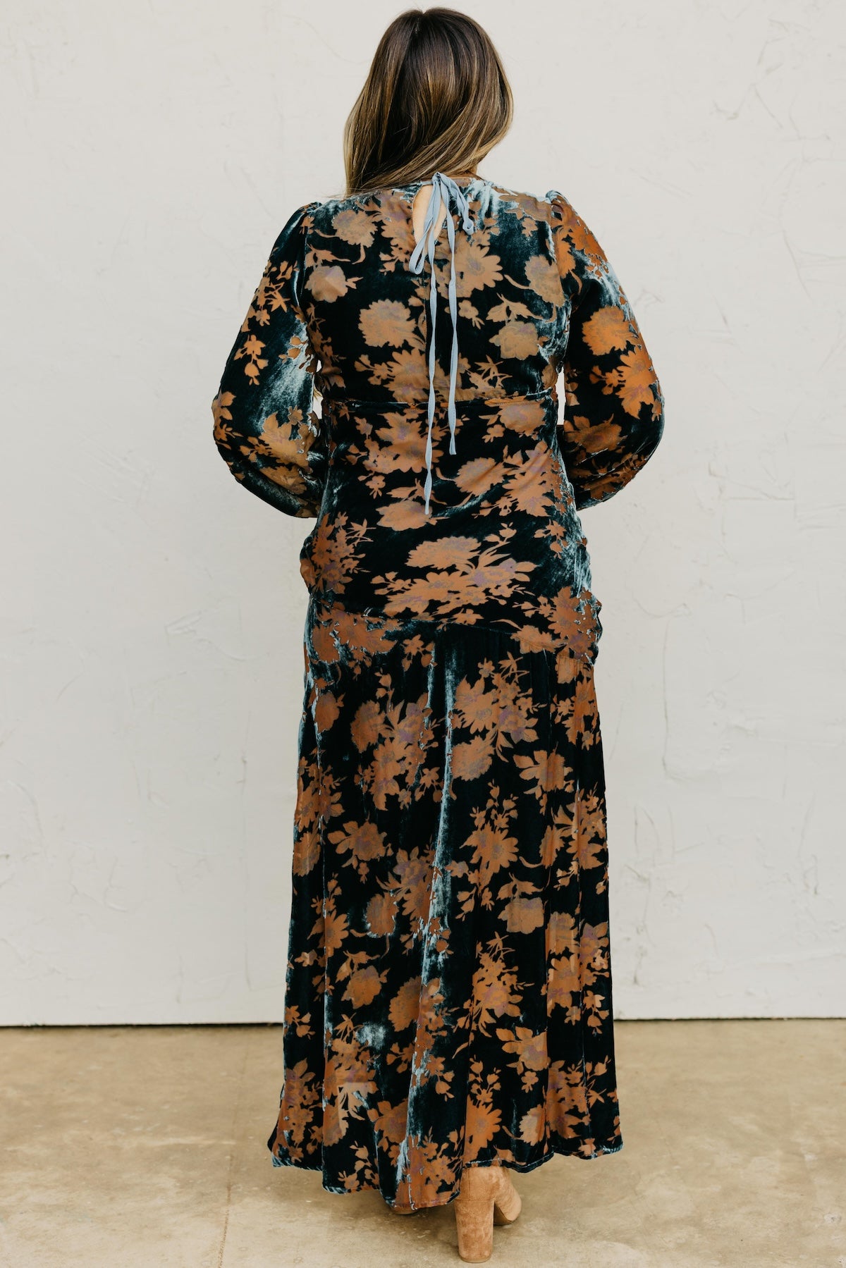 The Mariska Burnout Velvet Maxi Dress