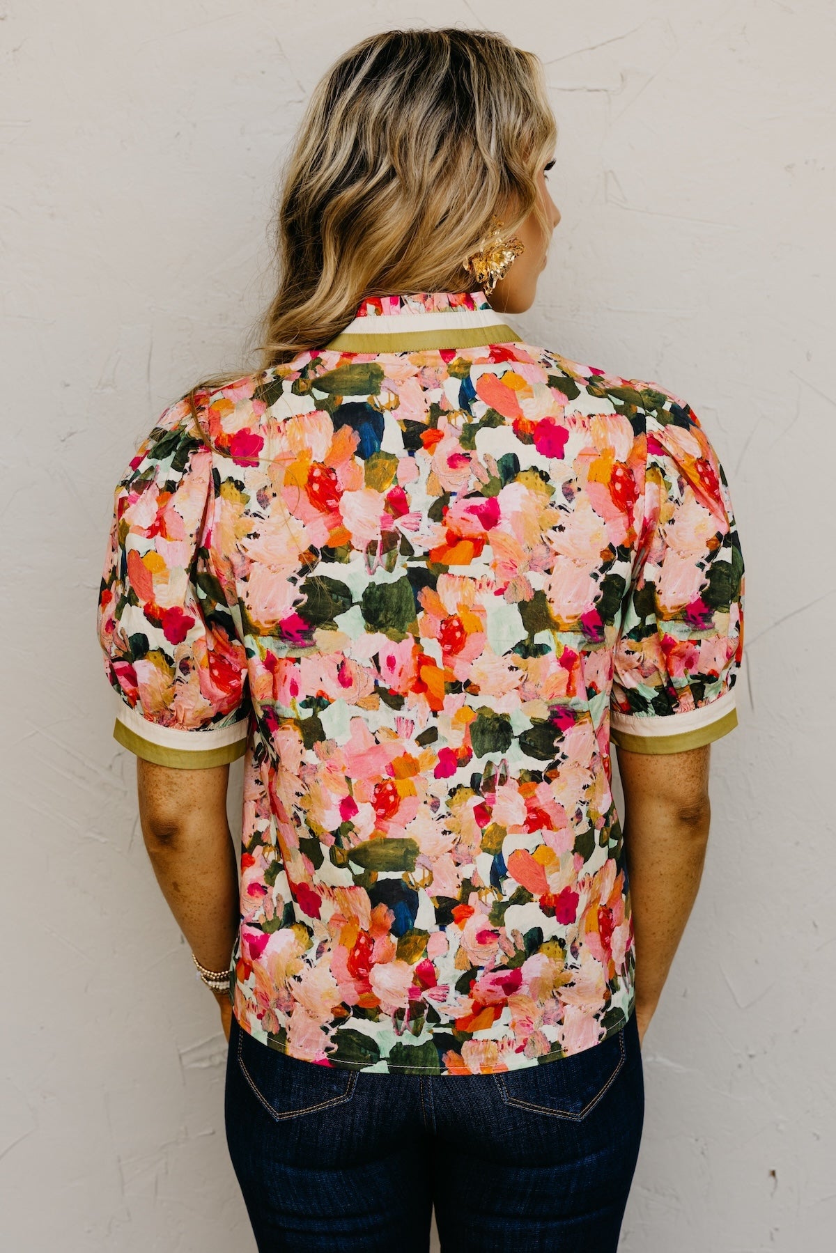 The Sena Puff Sleeve Floral Top