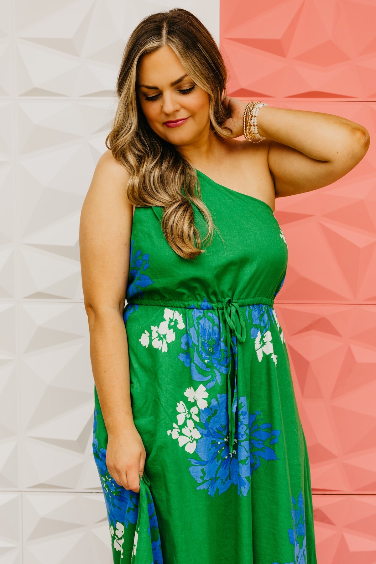 The Gustavo Floral One Shoulder Maxi Dress