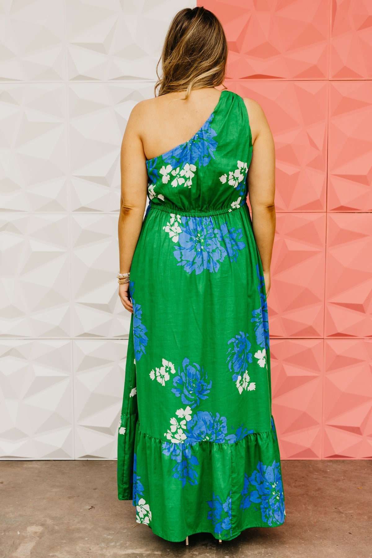 The Gustavo Floral One Shoulder Maxi Dress
