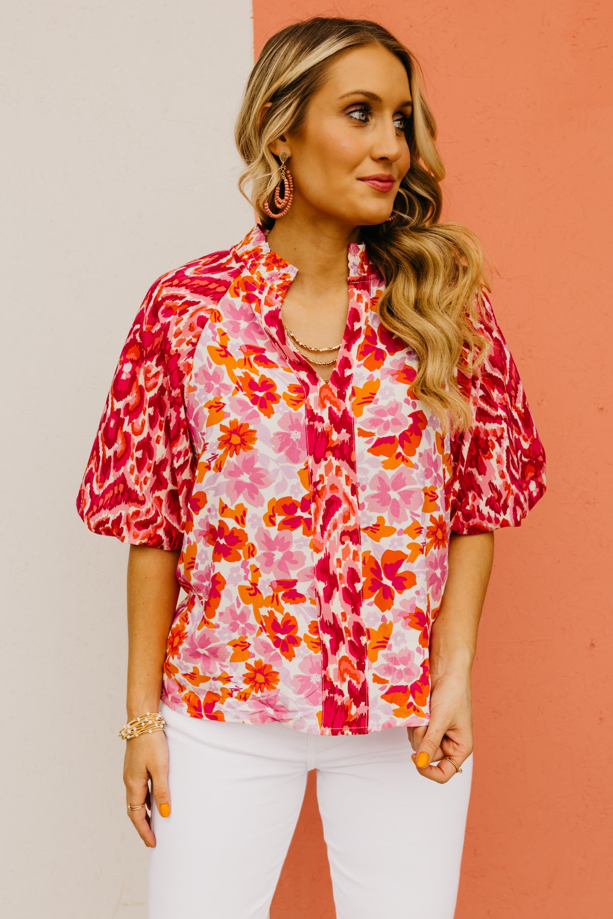 The Veronica Floral Puff Sleeve Blouse