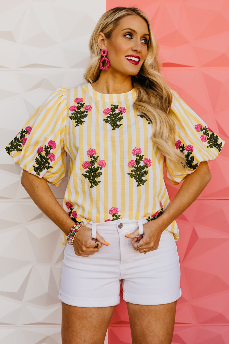 The Brycen Floral Puff Sleeve Top