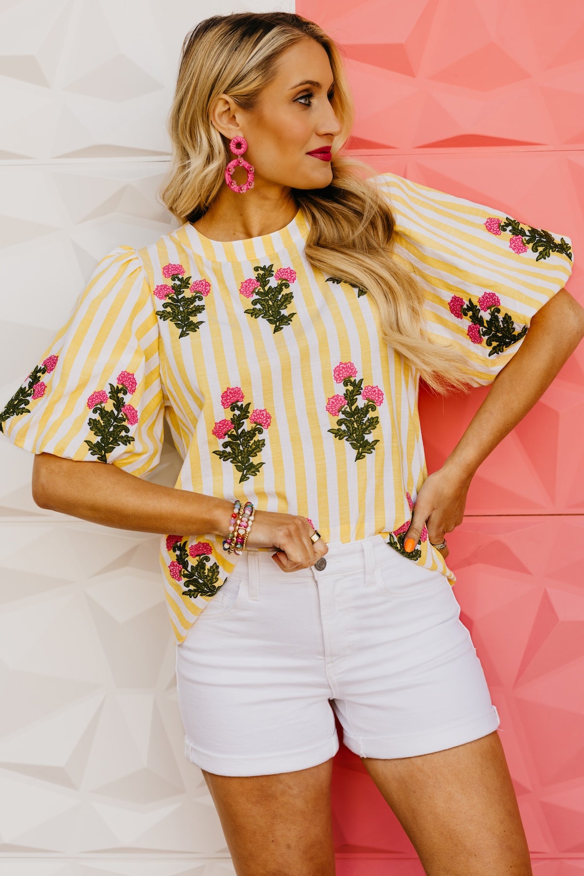 The Brycen Floral Puff Sleeve Top
