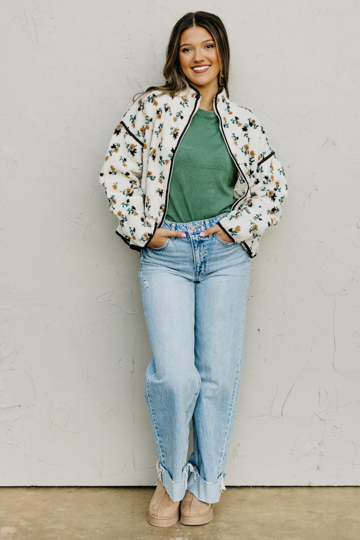 The Marsha Floral Fleece Jacket