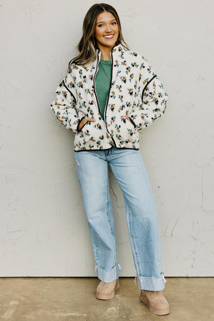The Marsha Floral Fleece Jacket