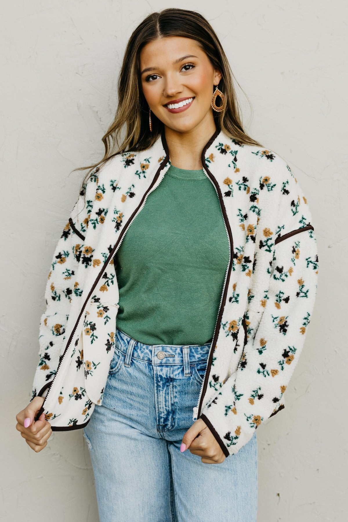The Marsha Floral Fleece Jacket