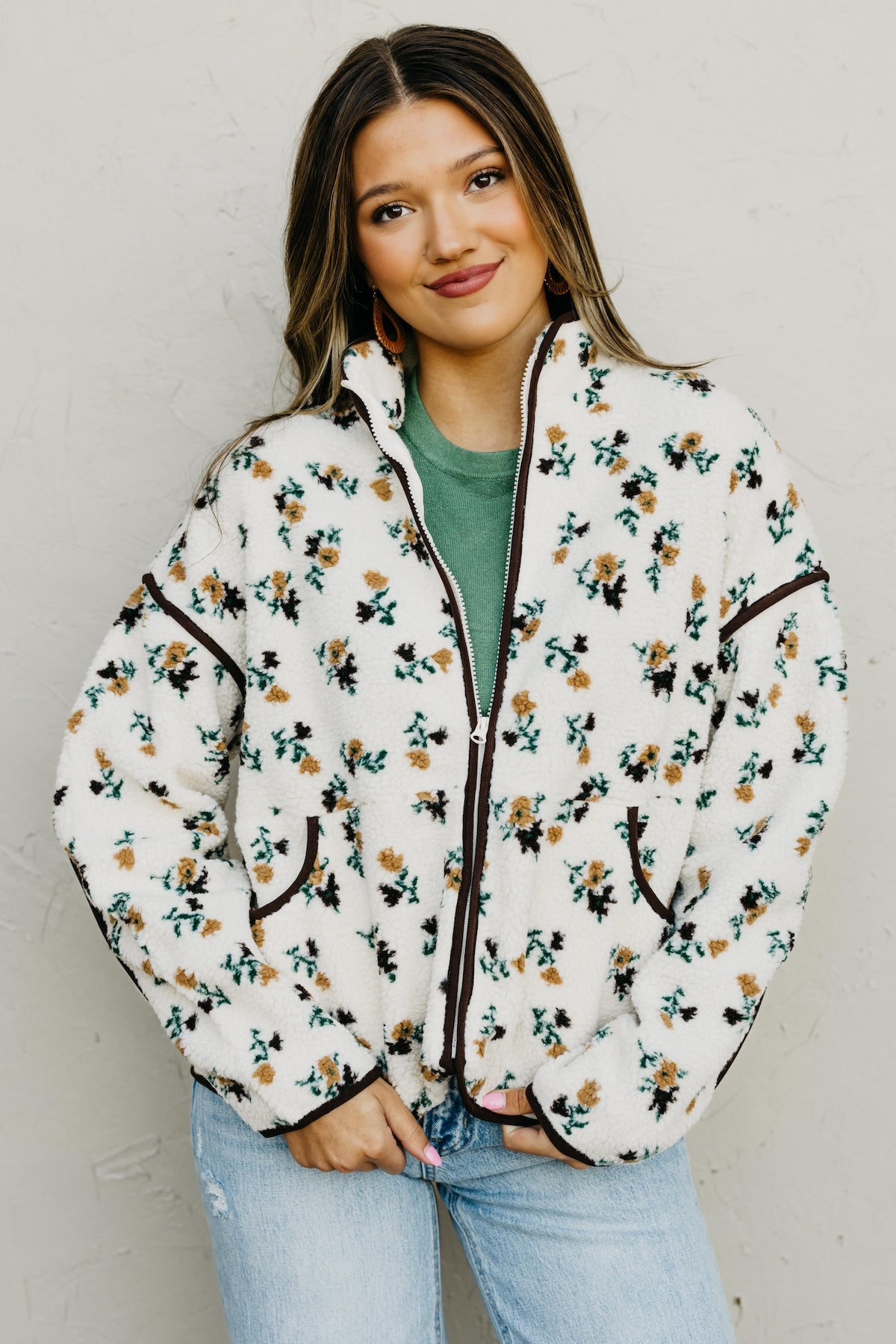 The Marsha Floral Fleece Jacket