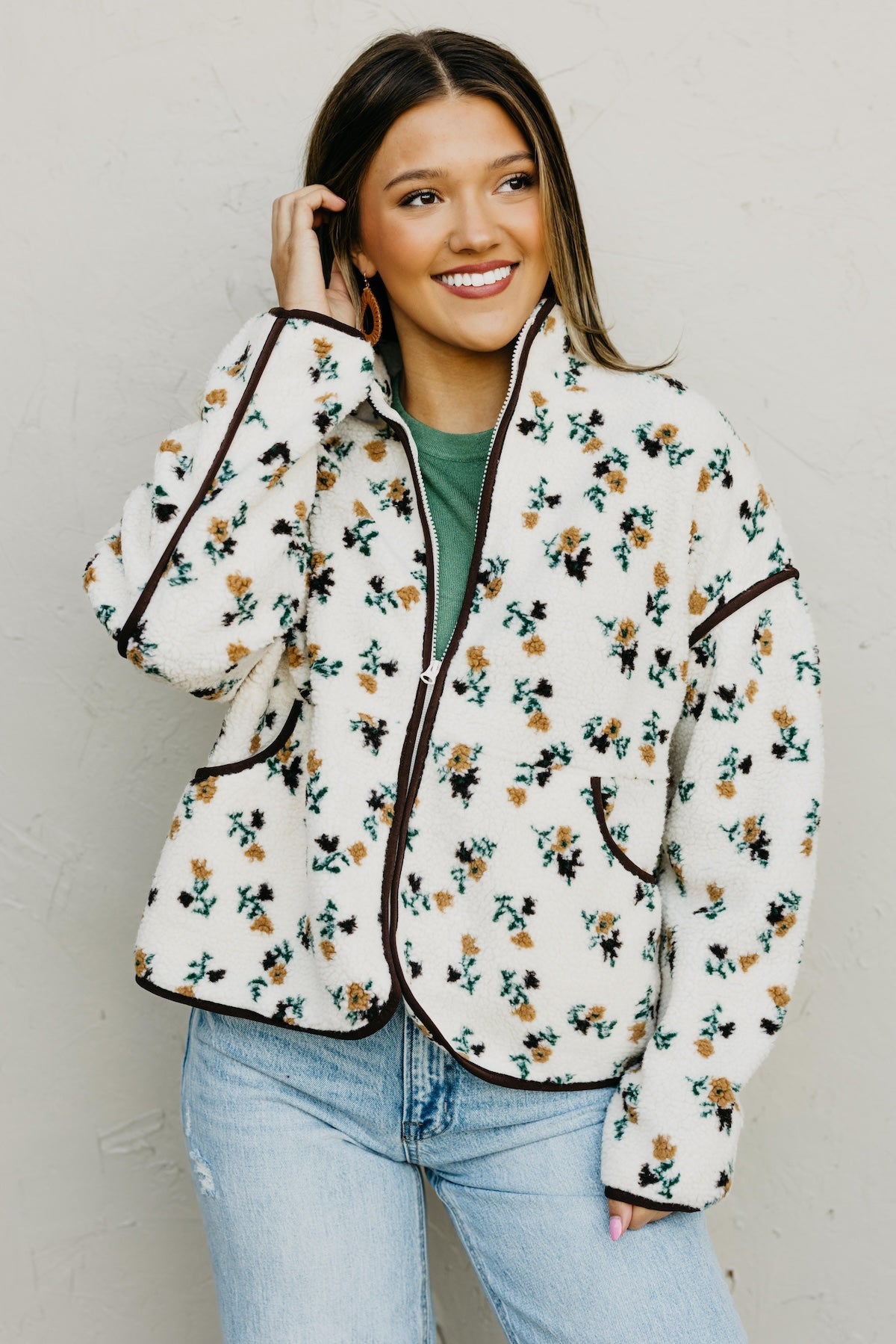 The Marsha Floral Fleece Jacket