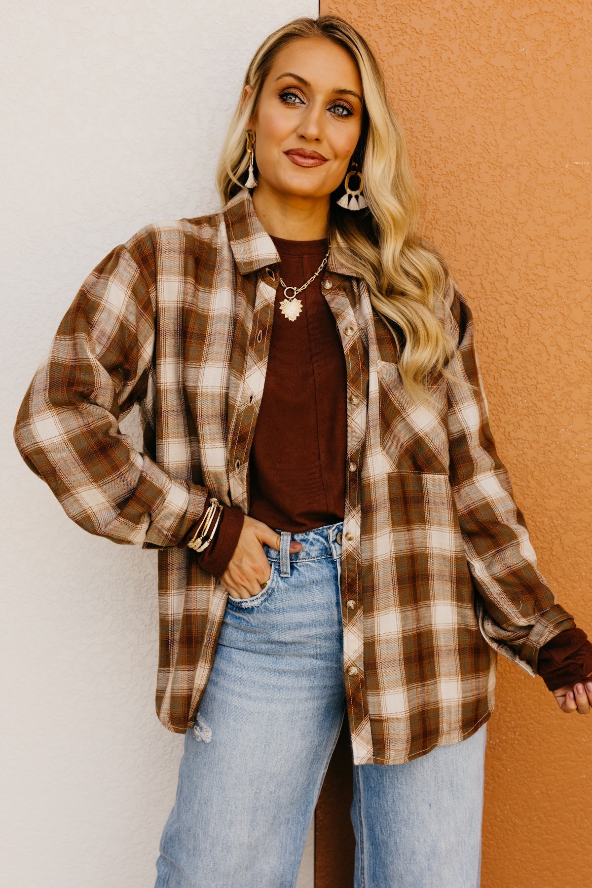 The Greysen Boyfriend Plaid Shirt