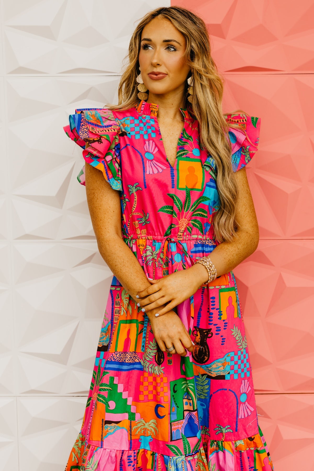 The Lanus Ruffle Midi Dress