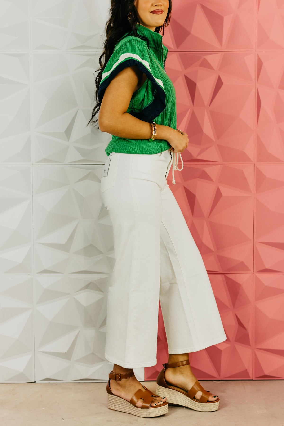 Vervet Denim | High Rise Crop Tie Denim