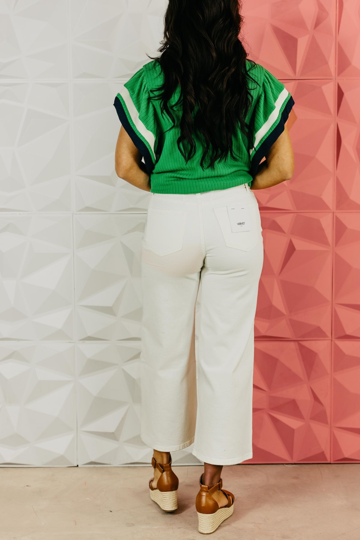 Vervet Denim | High Rise Crop Tie Denim