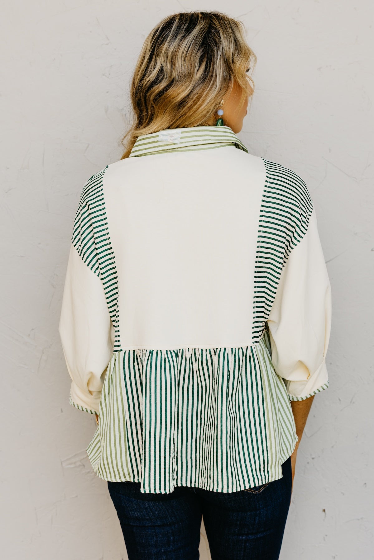 The Sophia Mixed Media Stripe Raglan Top