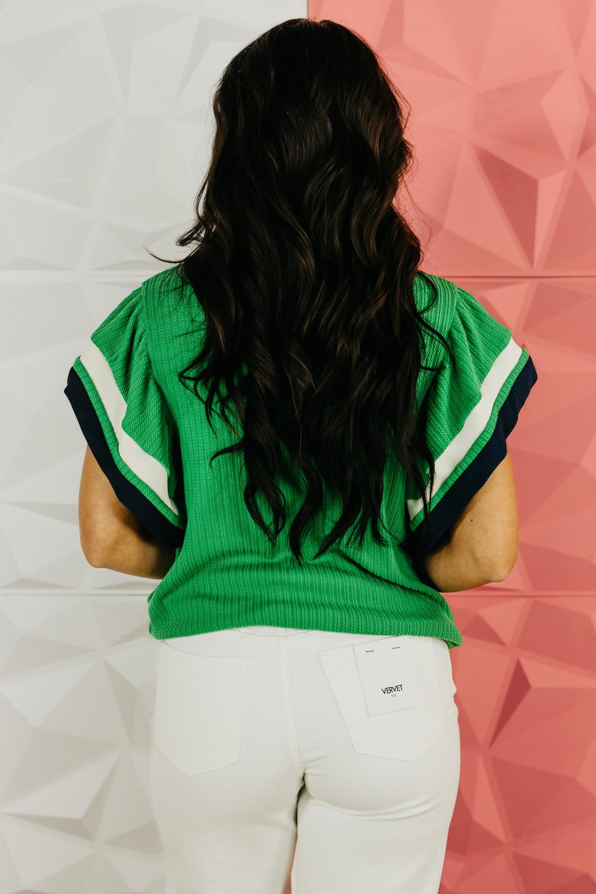 The Kimora Double Flutter Quarter Zip Top