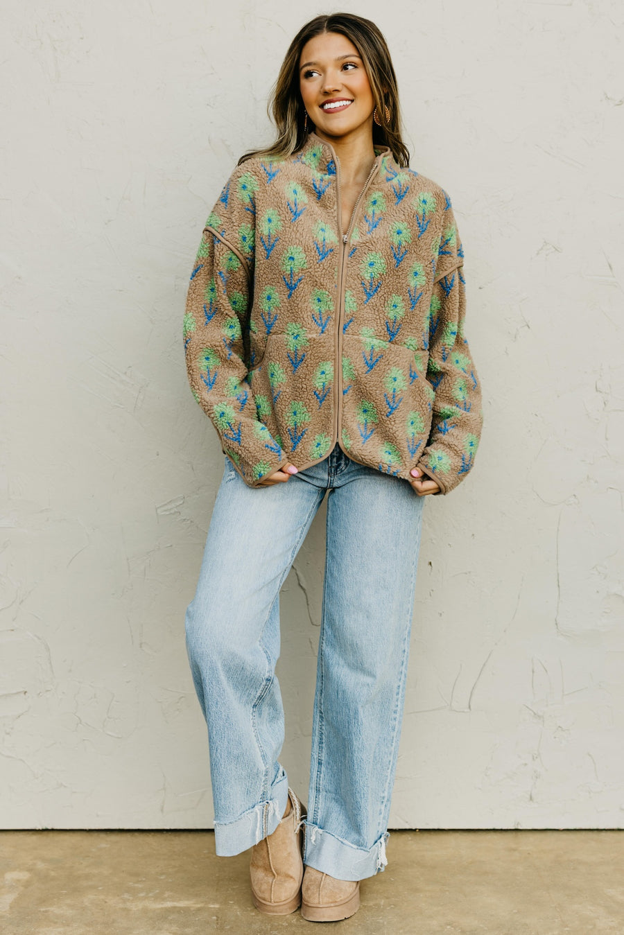 The Marsha Floral Fleece Jacket