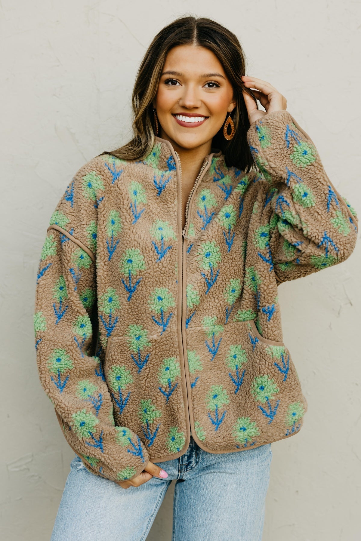 The Marsha Floral Fleece Jacket