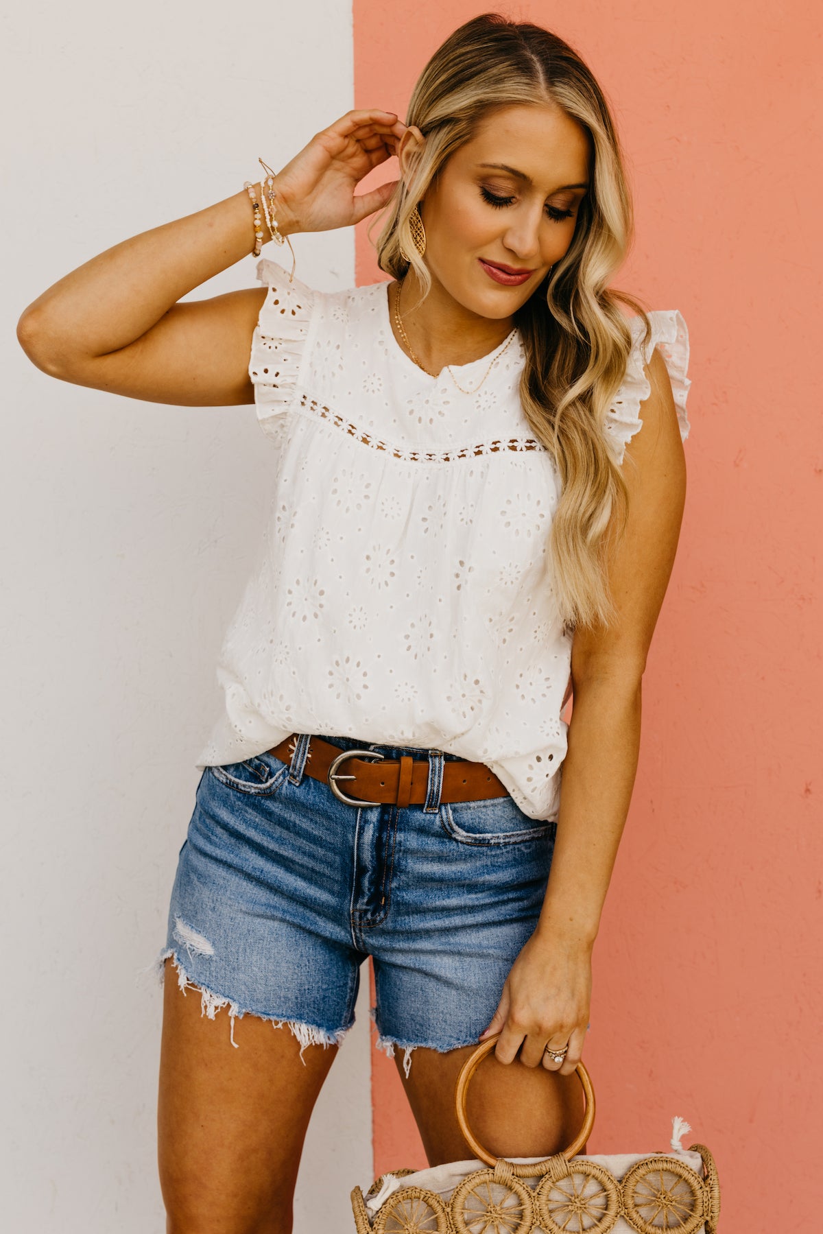 The Marlee Embroidered Eyelet Blouse