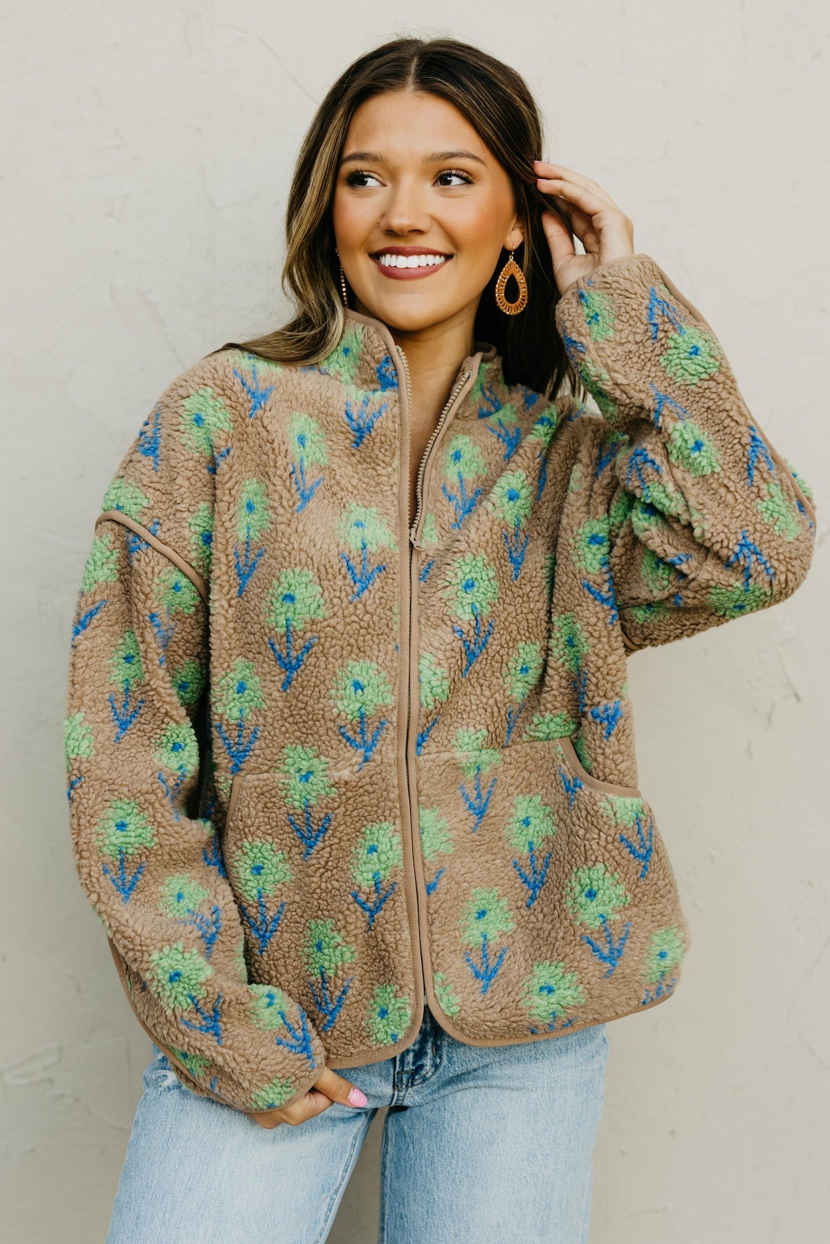 The Marsha Floral Fleece Jacket