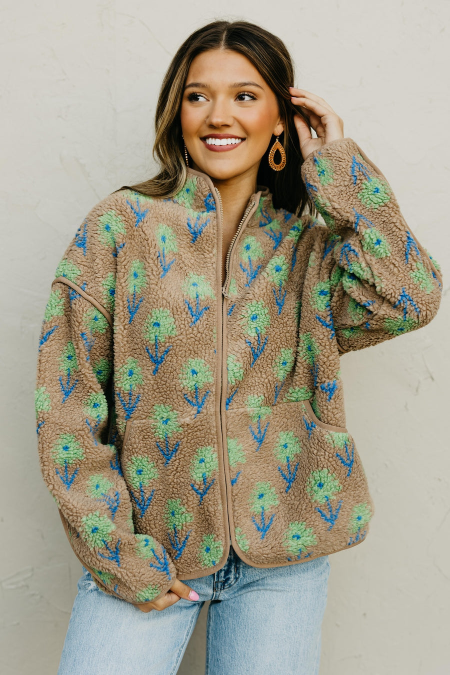The Marsha Floral Fleece Jacket